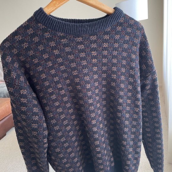 Towncraft Other - Vintage earthtone knit sweater Pattern 90s